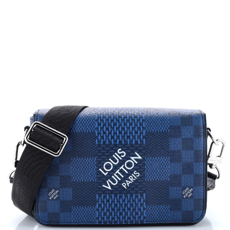 Women's Crossbody Bag with Chain Strap in Gold for a Glamorous TouchStudio Messenger Bag Limited Edition Damier Graphite 3D Women's Crossbody Bag with Chain Strap in Gold for a Glamorous TouchStudio Messenger Bag Limited Edition Damier Graphite 3D