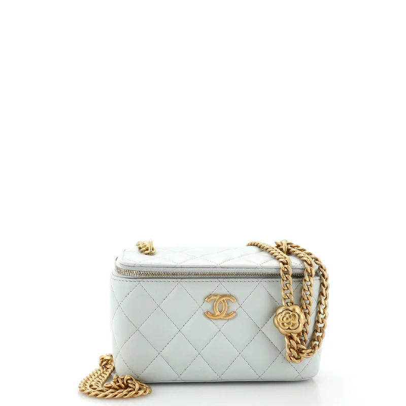 Geometric - Printed PVC Crossbody Bag in Multicolor for Trendy Street StyleSweet Camellia Vanity Case with Chain Quilted Lambskin Small Geometric - Printed PVC Crossbody Bag in Multicolor for Trendy Street StyleSweet Camellia Vanity Case with Chain Quilted Lambskin Small