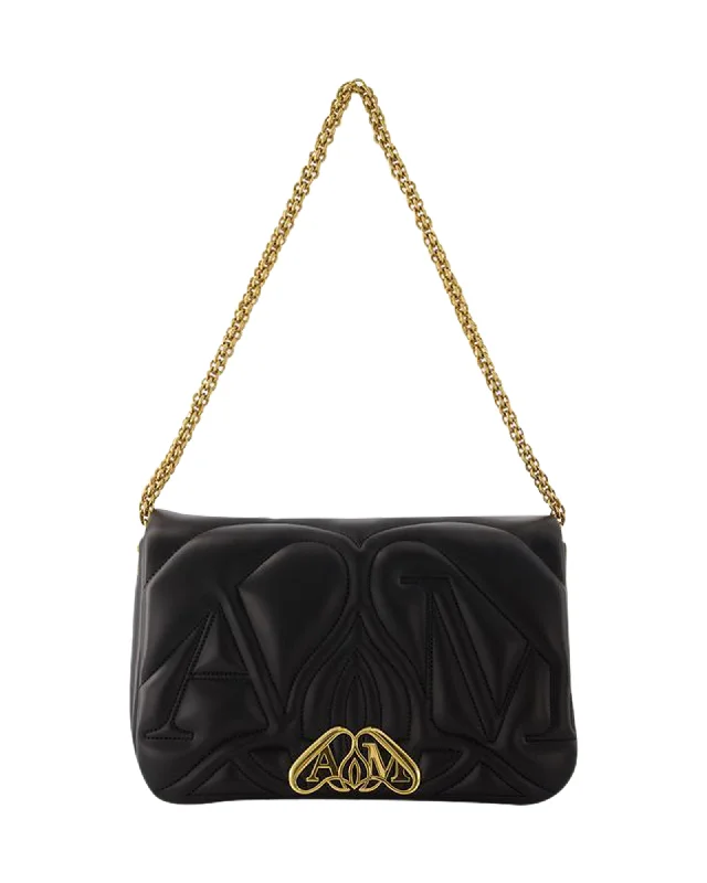 Suede Crossbody Bag in Olive Green for Fall Fashion StatementsThe Seal Crossbody Bag - Alexander McQueen - Leather - Black Suede Crossbody Bag in Olive Green for Fall Fashion StatementsThe Seal Crossbody Bag - Alexander McQueen - Leather - Black