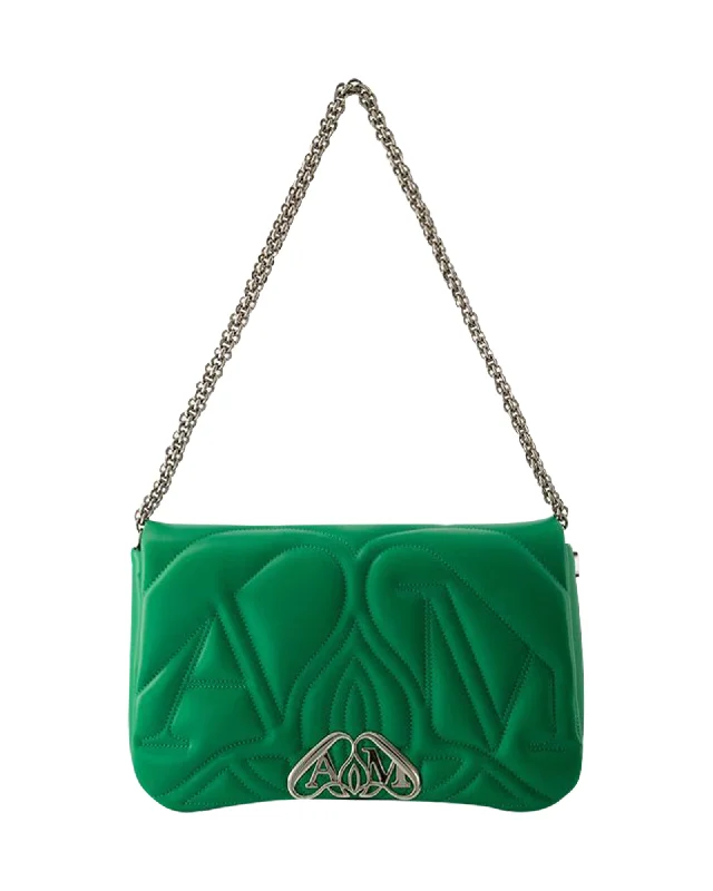 Women's Crossbody Bag with Zippered Pocket on the Back in Red for SecurityThe Seal Crossbody Bag - Alexander McQueen - Leather - Green Women's Crossbody Bag with Zippered Pocket on the Back in Red for SecurityThe Seal Crossbody Bag - Alexander McQueen - Leather - Green