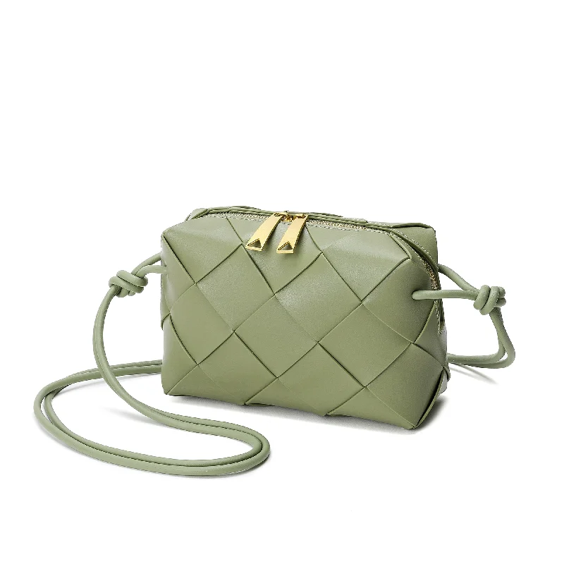 Geometric - Printed PVC Crossbody Bag in Multicolor for Trendy Street StyleTiffany & Fred Smooth Woven Leather Top-Handle Crossbody/Shoulder Bag Geometric - Printed PVC Crossbody Bag in Multicolor for Trendy Street StyleTiffany & Fred Smooth Woven Leather Top-Handle Crossbody/Shoulder Bag
