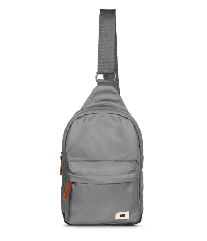 Leather - Trimmed Denim Crossbody Bag in Blue for a Vintage - Inspired LookUnisex - Willesden B Adjustable Sling In Stormy Grey Leather - Trimmed Denim Crossbody Bag in Blue for a Vintage - Inspired LookUnisex - Willesden B Adjustable Sling In Stormy Grey
