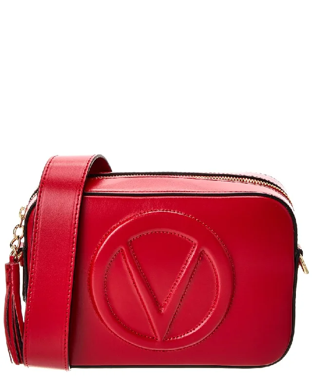 Women's Small Leather Crossbody Bag in Black with Gold Hardware for Evening PartiesValentino by Mario Valentino Babette Broderie Leather Crossbody Women's Small Leather Crossbody Bag in Black with Gold Hardware for Evening PartiesValentino by Mario Valentino Babette Broderie Leather Crossbody