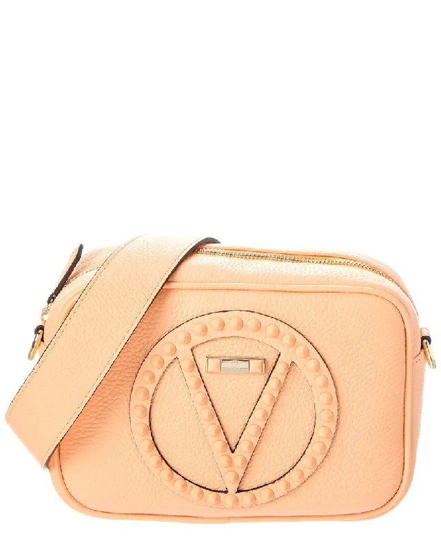 Women's Mini Crossbody Bag in Pink Velvet with Rhinestone Accents for Girls' Nights OutValentino by Mario Valentino Mia Rock Leather Crossbody Women's Mini Crossbody Bag in Pink Velvet with Rhinestone Accents for Girls' Nights OutValentino by Mario Valentino Mia Rock Leather Crossbody
