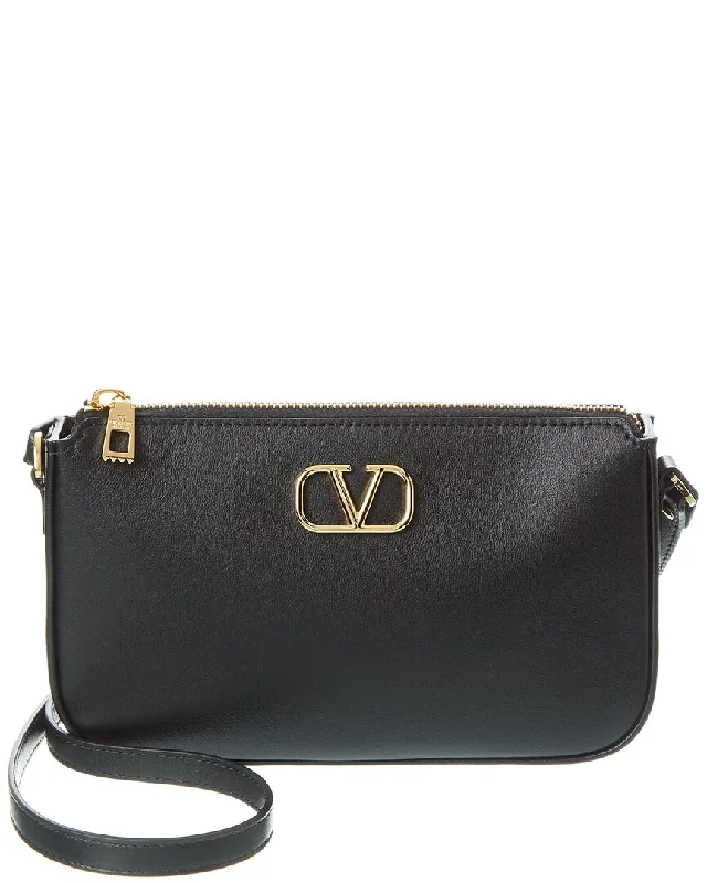 Women's Crossbody Bag with Multiple Compartments in Gray for Organized Daily UseValentino VLogo Signature Mini Leather Crossbody Women's Crossbody Bag with Multiple Compartments in Gray for Organized Daily UseValentino VLogo Signature Mini Leather Crossbody