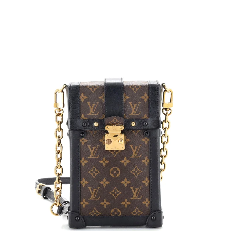 Women's Crossbody Bag with RFID - Blocking Pocket in Black for Safe TravelVertical Trunk Pochette Monogram Canvas Women's Crossbody Bag with RFID - Blocking Pocket in Black for Safe TravelVertical Trunk Pochette Monogram Canvas