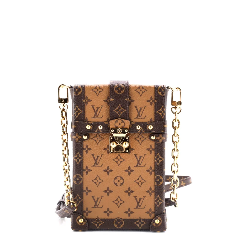 Women's Crossbody Bag with RFID - Blocking Pocket in Black for Safe TravelVertical Trunk Pochette Reverse Monogram Canvas