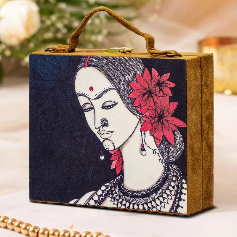 Floral - Printed Satin Clutch in Pink for Spring GalasDulhan Suede Evening Clutch