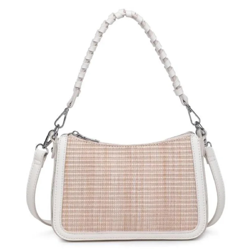 Metallic Crossbody Bag in Silver for New Year's Eve and Special CelebrationsWomen's London Crossbody Bag In White