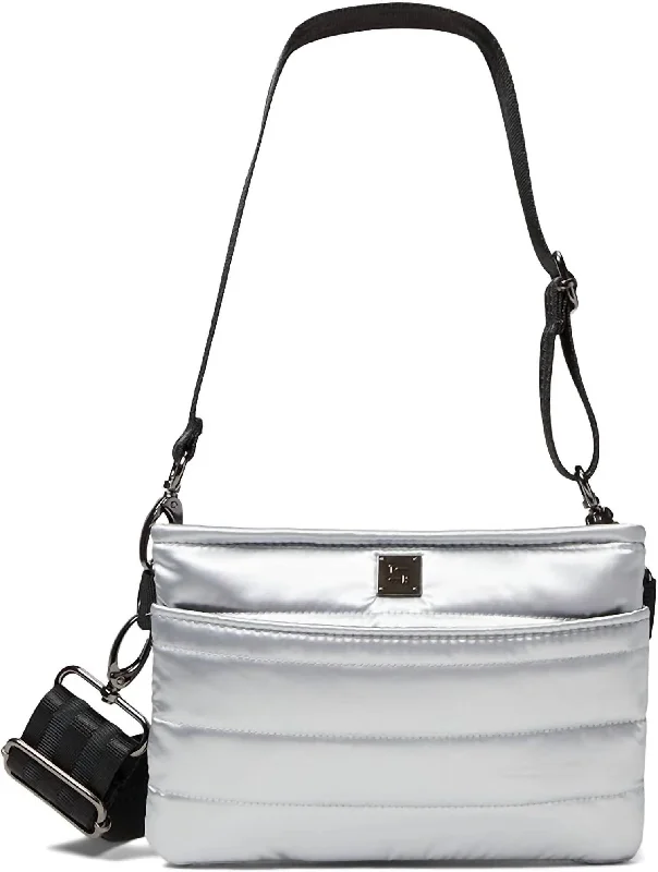 Medium - sized Canvas Crossbody Bag in Beige with Floral Print for Spring OutingsWomen's The Original Bum Bag In Silver Liquid Medium - sized Canvas Crossbody Bag in Beige with Floral Print for Spring OutingsWomen's The Original Bum Bag In Silver Liquid